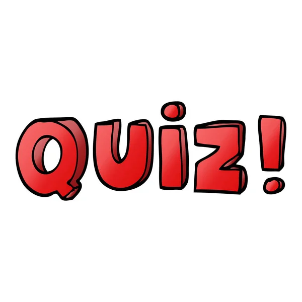 Cartoon Doodle Quiz Fonte — Vetor de Stock