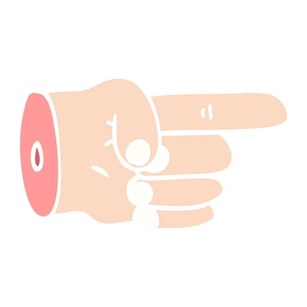 Κατάδειξης Χέρι Σύμβολο Άσπρο Φόντο — Διανυσματικό Αρχείο