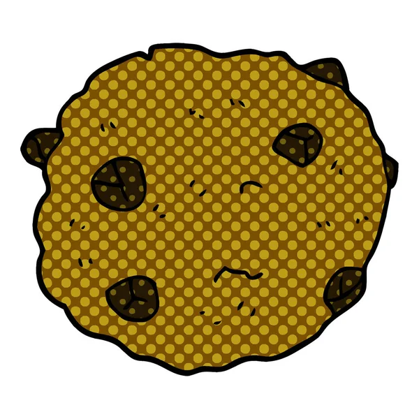 Biscuit Aux Pépites Chocolat Dessin Animé — Image vectorielle