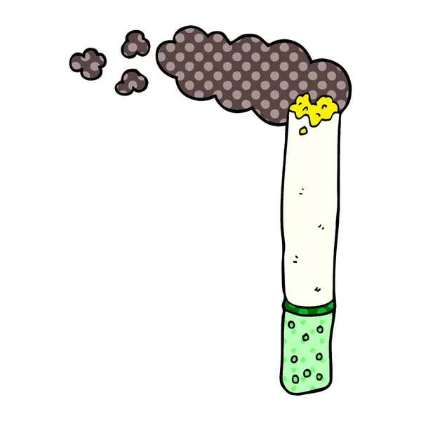 Caricatura Garabato Cigarrillo Sobre Fondo Blanco — Vector de stock