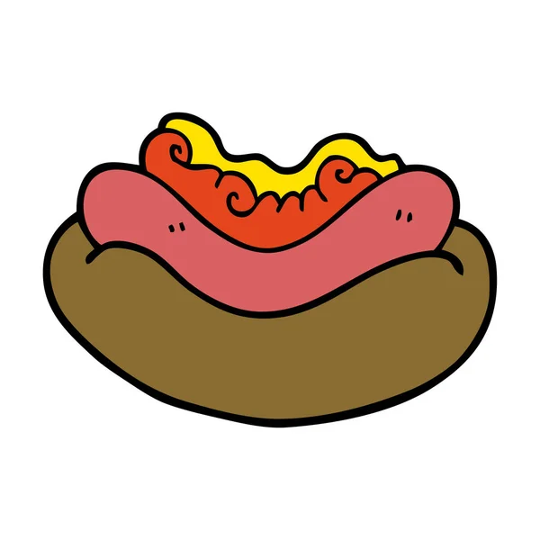 Kreskówka Doodle Hotdog Kok — Wektor stockowy