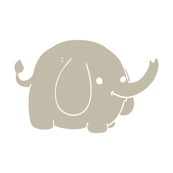 纯色风格动画片大象 — 图库矢量图片