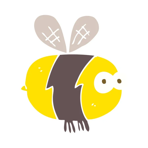 蜜蜂的扁平颜色例证 — 图库矢量图片