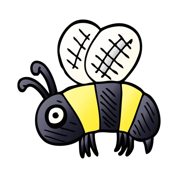 Dessin Animé Gribouille Abeille Anxieuse — Image vectorielle