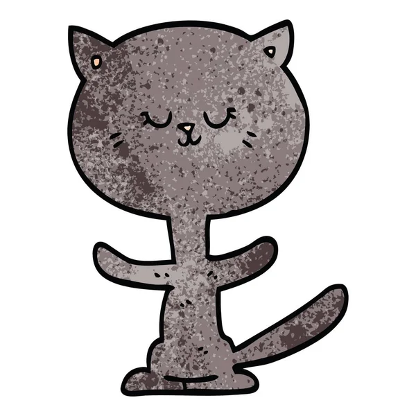 Cartoon Doodle Glückliche Katze — Stockvektor