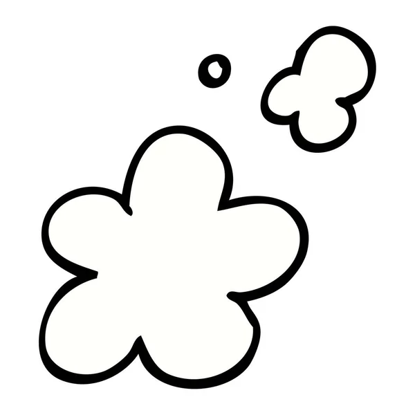 Hand Getrokken Doodle Stijl Cartoon Rook Wolken — Stockvector