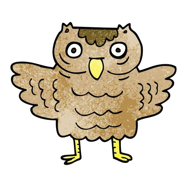 Cartoon Doodle Funny Owl — Stock Vector