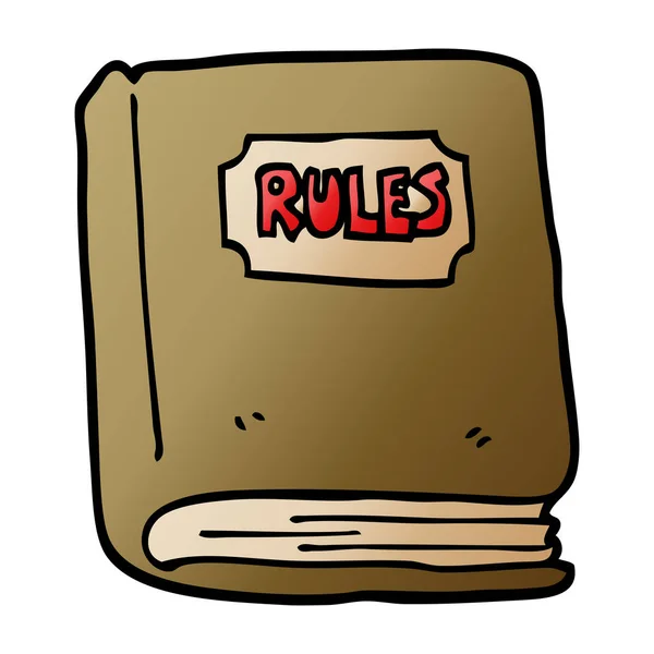 Fumetto Doodle Libro Delle Regole — Vettoriale Stock