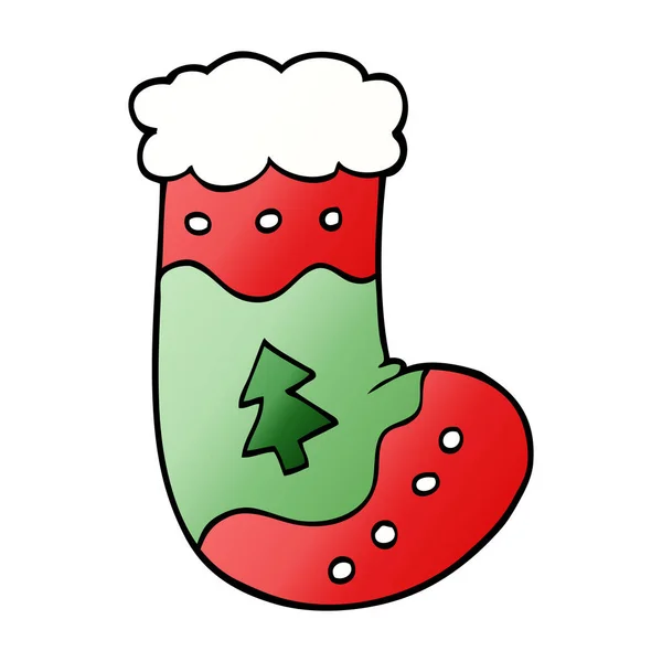 Kreslený Doodle Vánoční Punčochy — Stockový vektor