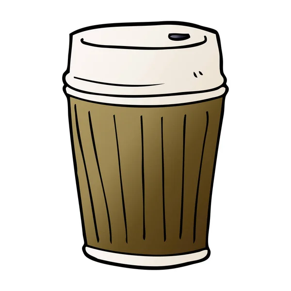 Kreslený Doodle Šálek Kávy — Stockový vektor