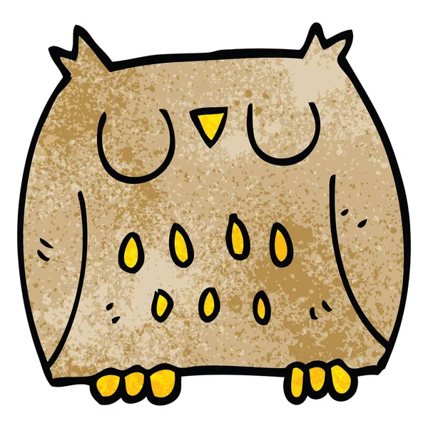 Cartoon Doodle Cute Owl — Stock Vector
