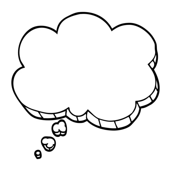 Línea Dibujo Dibujos Animados Expresión Burbuja — Vector de stock