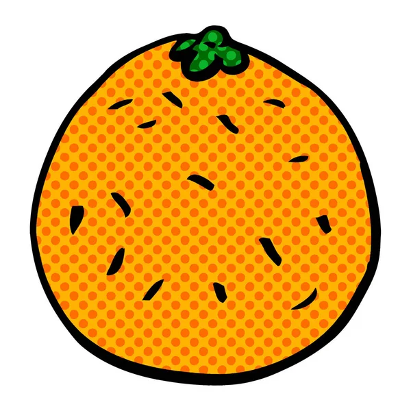 Cartoon Doodle Citrus Sinaasappel — Stockvector