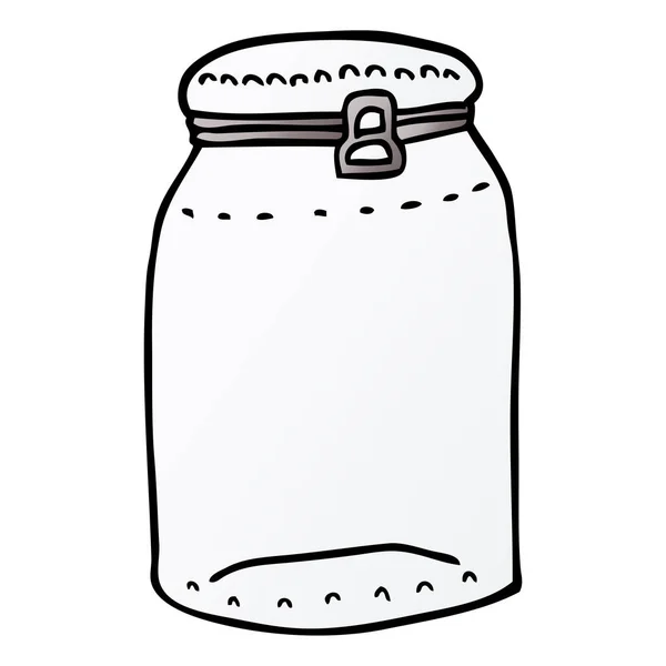 Cartoon Doodle Glass Jar — Stock Vector