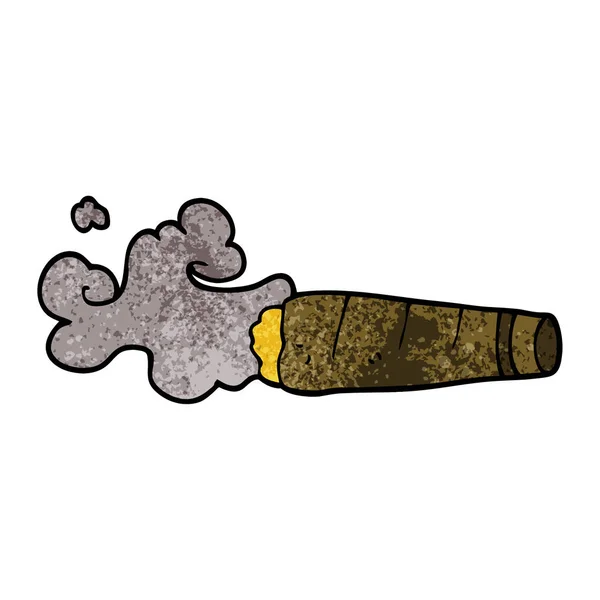 Kreslený Doodle Kouřit Doutník — Stockový vektor