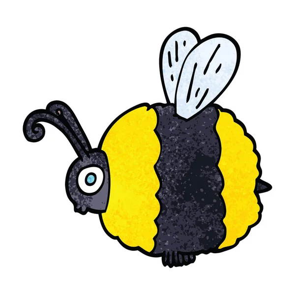 Kreskówka Doodle Ilustracja Wektorowa Bee — Wektor stockowy