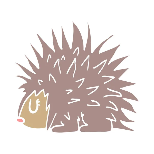 Cartoon Doodle Spiky Hedgehog — Stock Vector