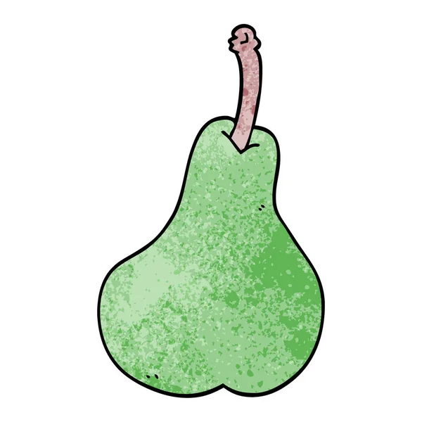 Cartoon Doodle Healthy Pear — Stock Vector