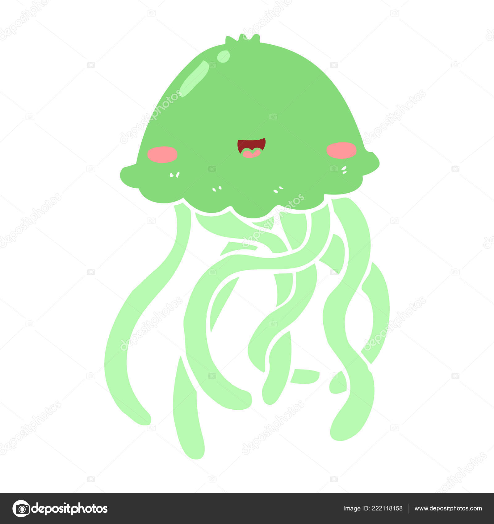Graciosas medusas. Medusa está pintado de: ilustración de stock 2025659216  | Shutterstock, image size:1600x1700