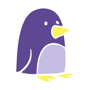 çizgi film doodle küçük penguen