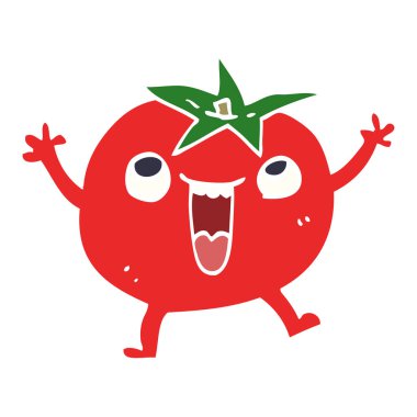 çizgi film doodle mutlu domates