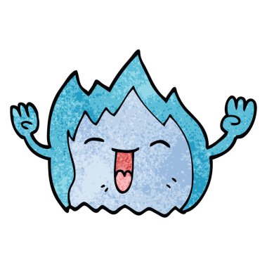 karikatür mutlu gaz alev doodle