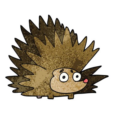 çizgi film doodle dikenli kirpi