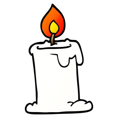 çizgi film doodle mum yakma