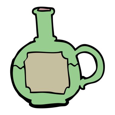 çizgi film doodle yiyecek şişe