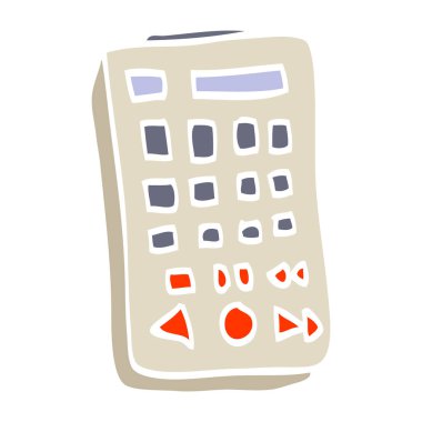 düz renk illüstrasyon karikatür uzaktan kumanda