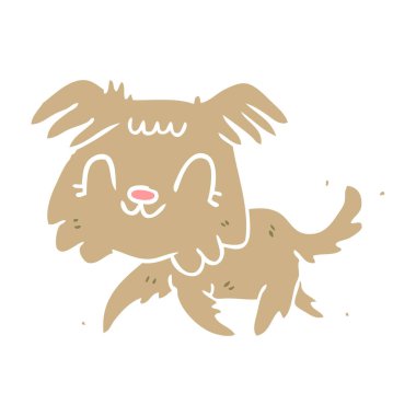 düz renk stil karikatür köpek