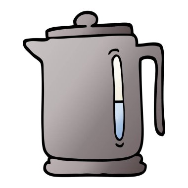 vektör degrade illüstrasyon karikatür su ısıtıcısı