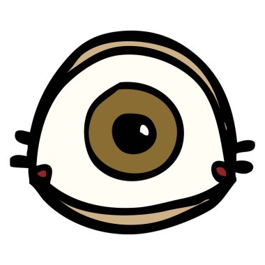 çizgi film doodle kahverengi göz