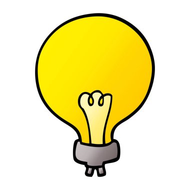 çizgi film doodle ampul