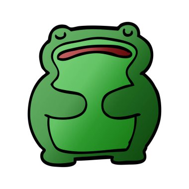 komik karikatür doodle kurbağa