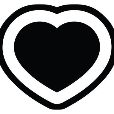 kalp sembol grafik vektör çizim simgesi