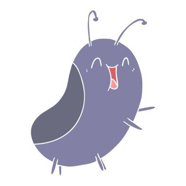 düz renk stil karikatür mutlu hata