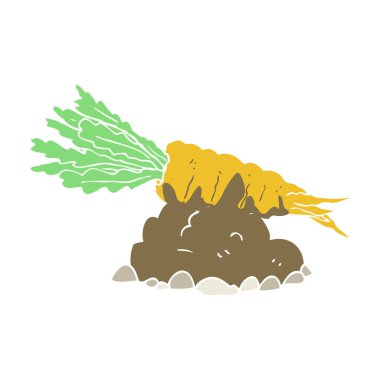 düz renk illüstrasyon havuç