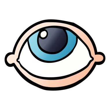 vektör degrade illüstrasyon karikatür tüm gören göz