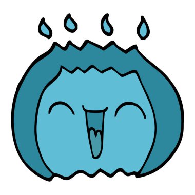 çizgi film doodle gülme gazı alev