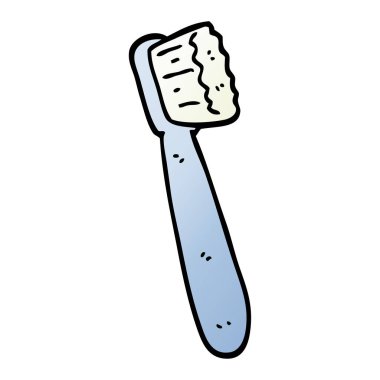 vektör degrade illüstrasyon karikatür diş fırçası