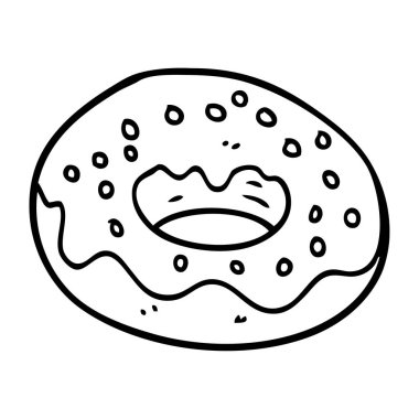 çizim karikatür çikolatalı çörek