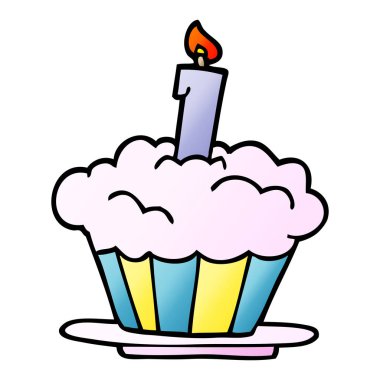 çizgi film doodle Doğum günü pastası