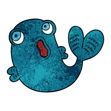 çizgi film doodle bir balık