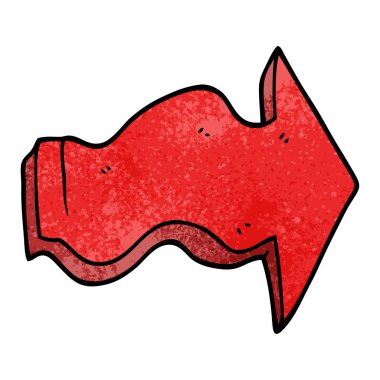 çizgi film doodle işaret eden ok