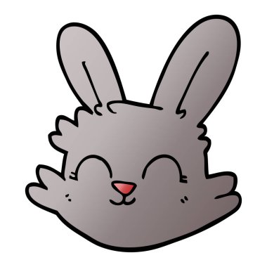 çizgi film doodle mutlu tavşan