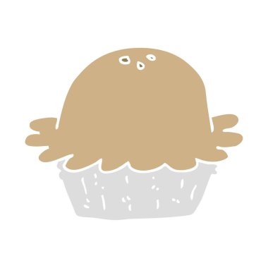 düz renk tarzı çizgi film pasta