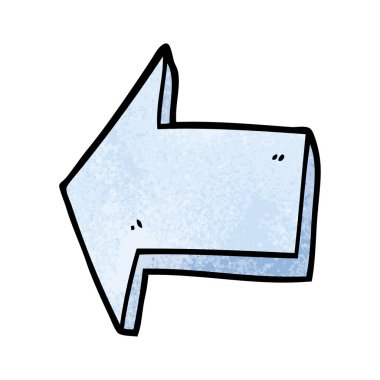 çizgi film doodle işaret eden ok