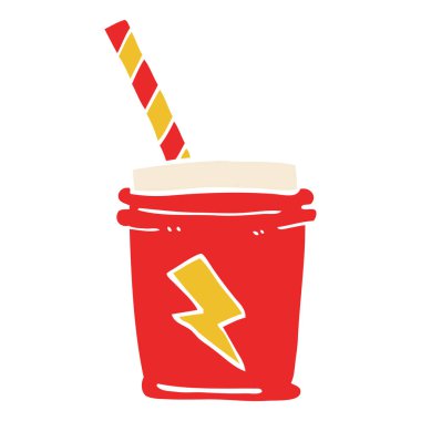 çizgi film doodle al su içmesi