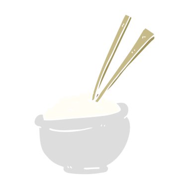 çizgi film doodle pirinç çubuk ile